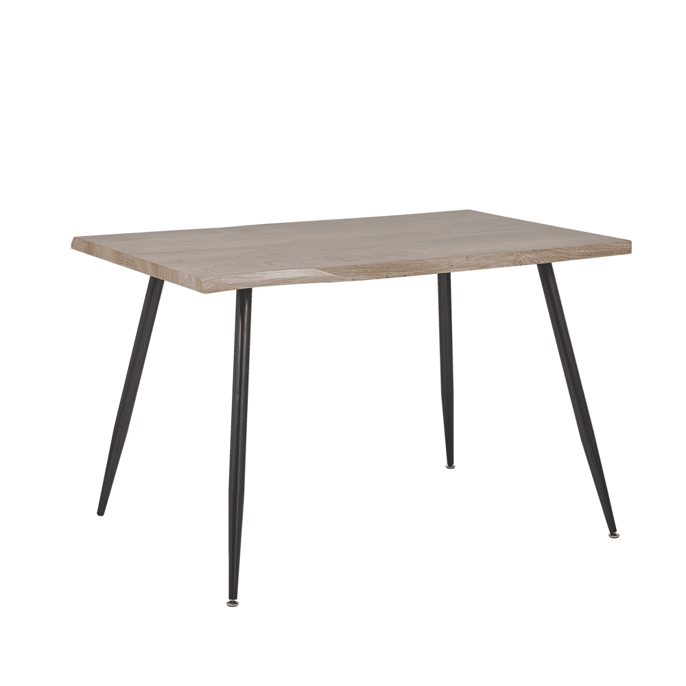Beliani Jedálenský stôl 120 x 80 cm prírodný / čierny LUTON